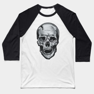 Down Skull Baseball T-Shirt